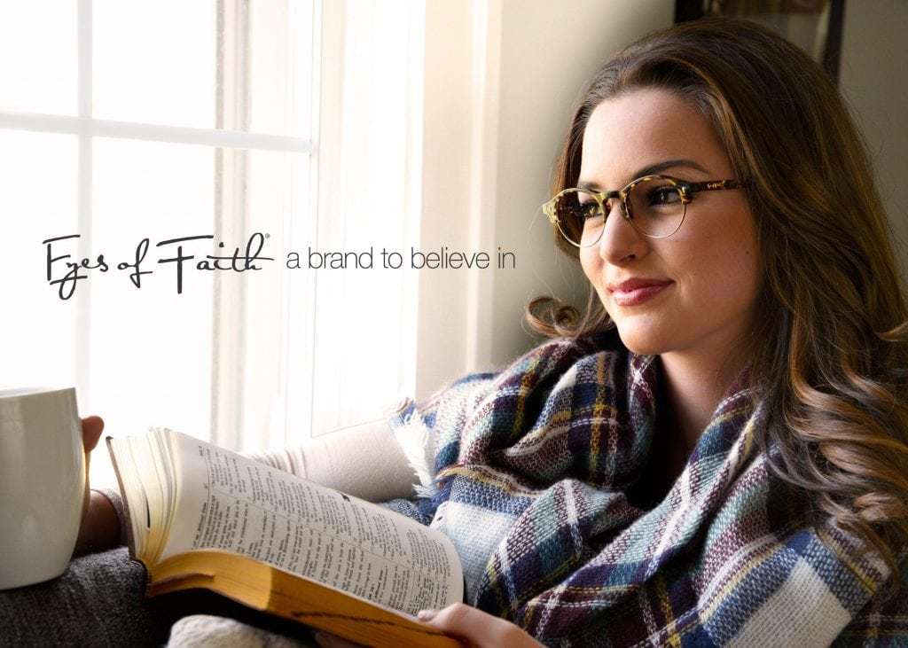 Eyes of Faith, young woman wearing glasses and reading
