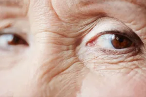 Close-up of senior woman's eyes