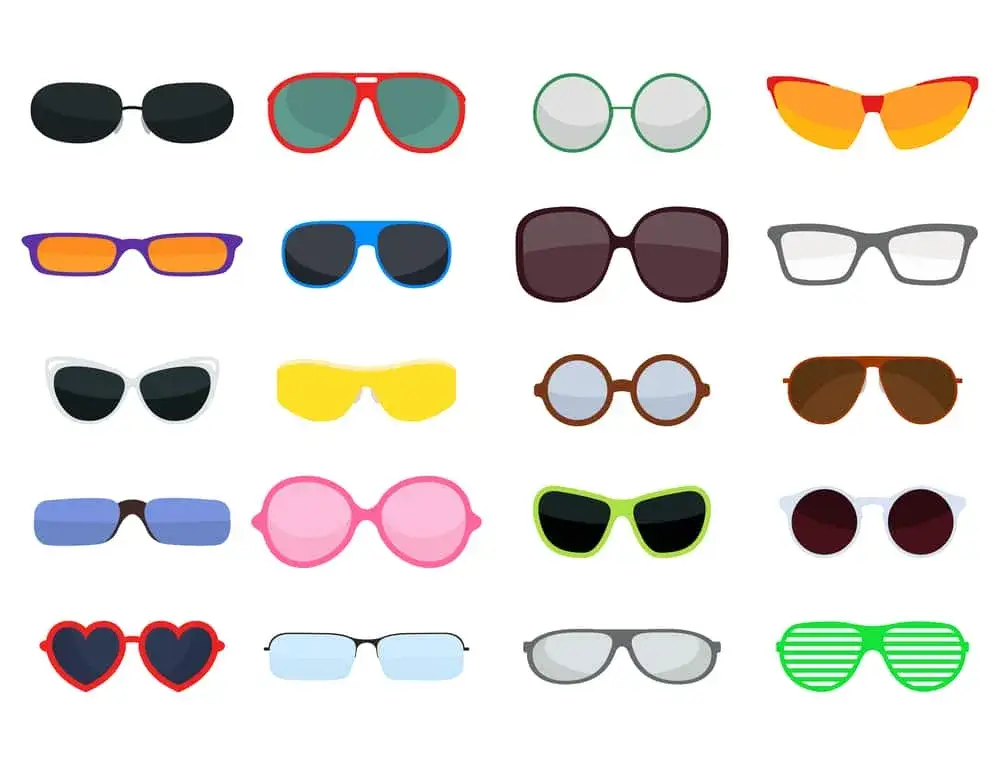 graphic illustration of various glasses styles