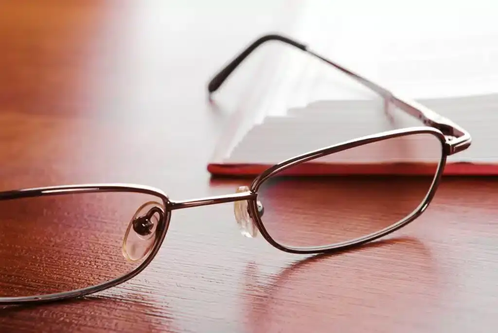 Close-up of glasses with nosepads